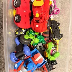 Kids Dino and hero cars! All mixed in
